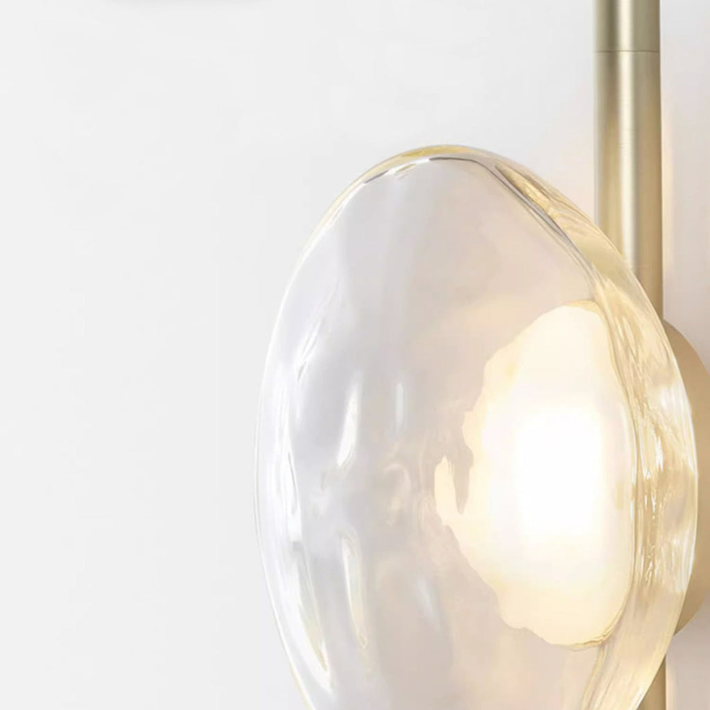 Round Iron Glass Bedroom Wall Lamp