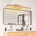 Linear Cylinder Wood Copper Wall Lamp