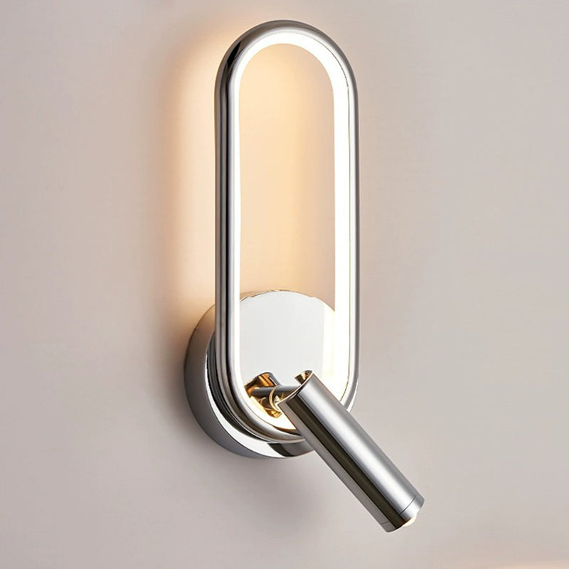 Oval Round Iron Aluminum Wall Lamp