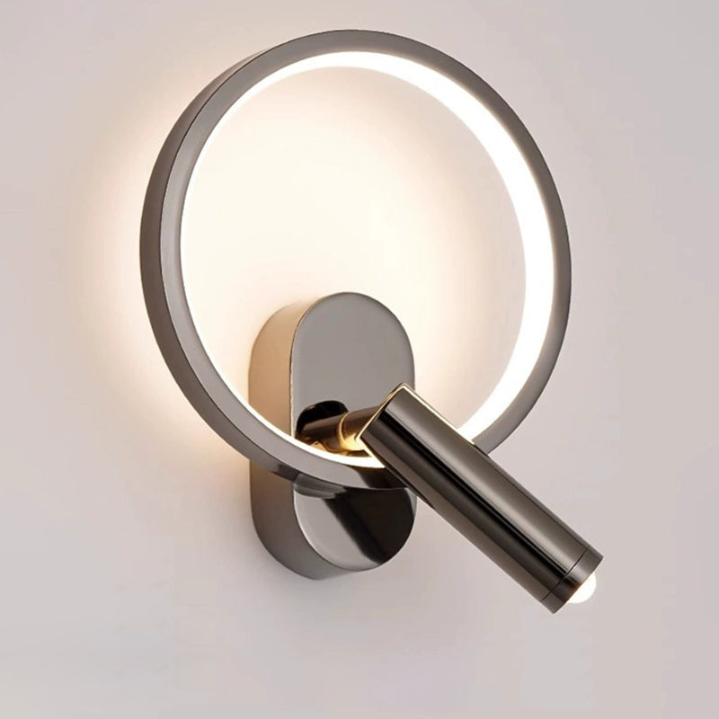 Oval Round Iron Aluminum Wall Lamp
