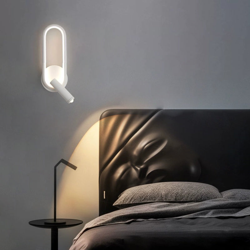 Oval Round Iron Aluminum Wall Lamp