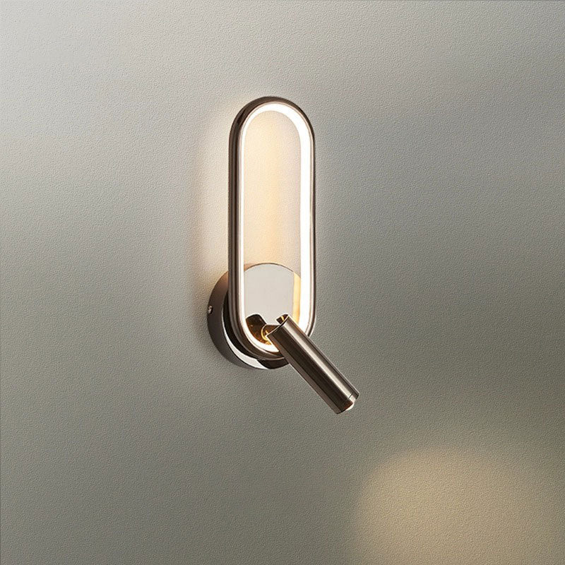 Oval Round Iron Aluminum Wall Lamp