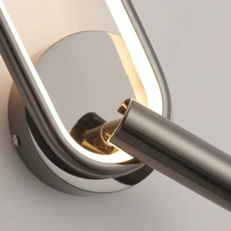 Oval Round Iron Aluminum Wall Lamp