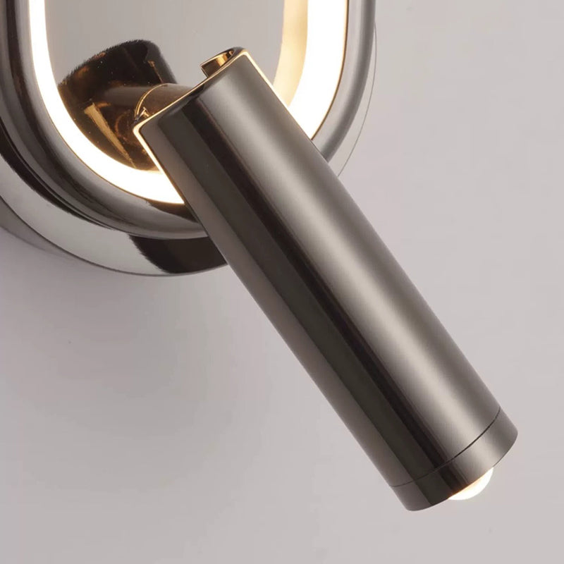 Oval Round Iron Aluminum Wall Lamp