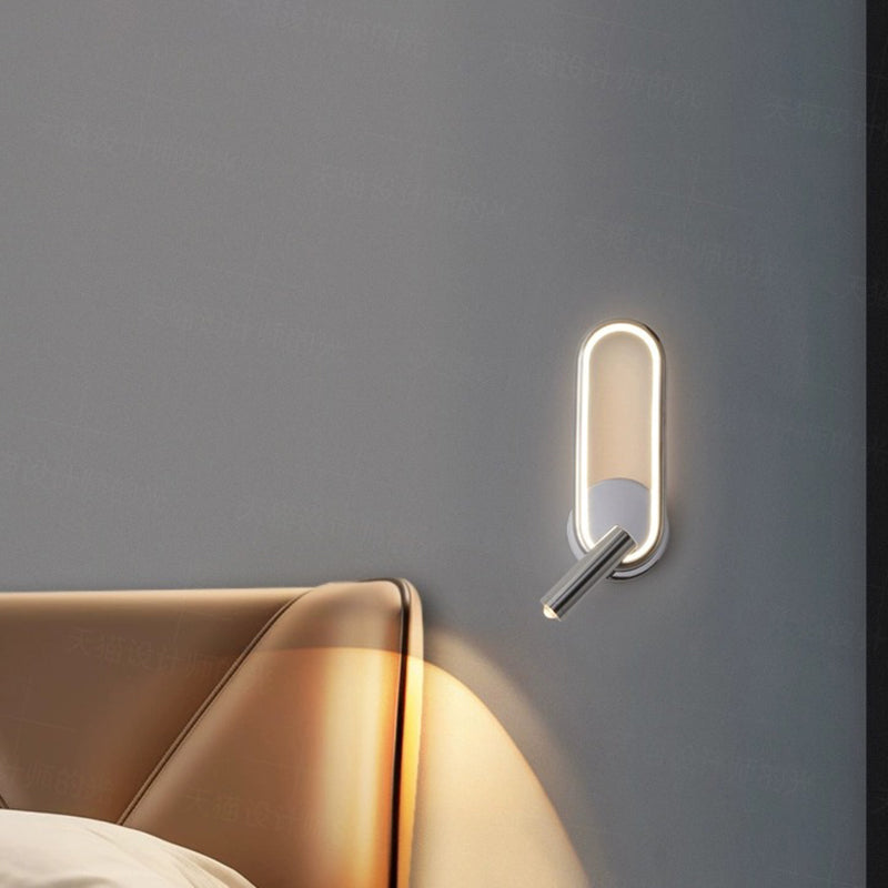 Oval Round Iron Aluminum Wall Lamp