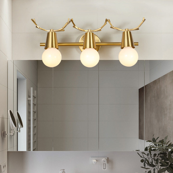 Antler Round Prism Copper 2-Light Wall Lamp