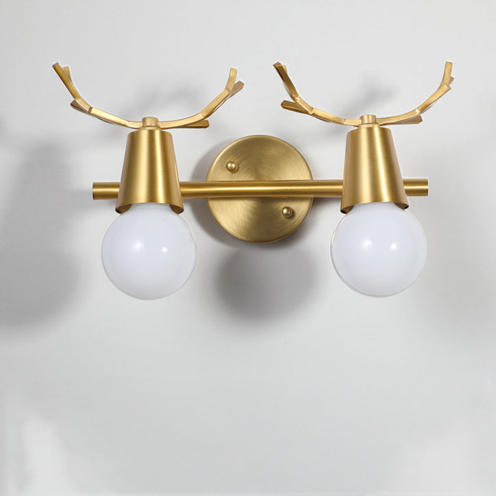 Antler Round Prism Copper 2-Light Wall Lamp