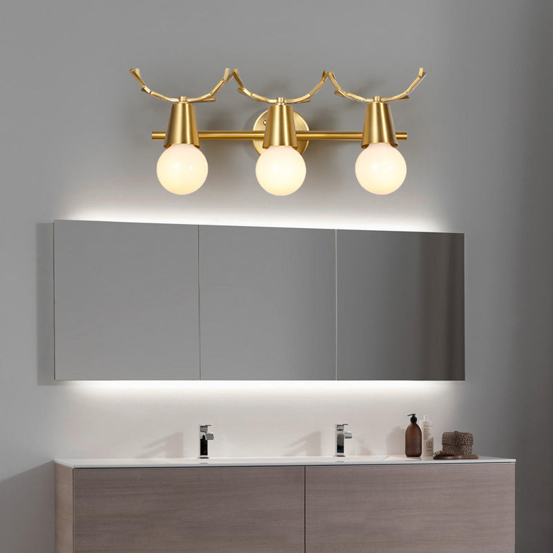 Antler Round Prism Copper 2-Light Wall Lamp