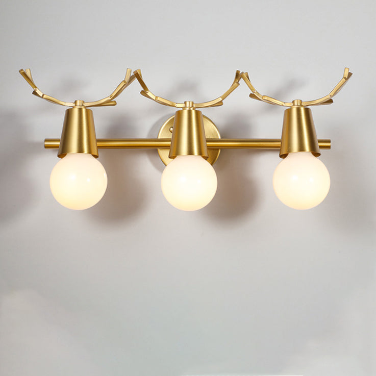 Antler Round Prism Copper 2-Light Wall Lamp