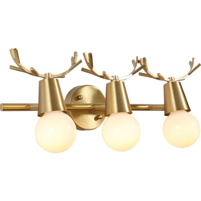 Antler Round Prism Copper 2-Light Wall Lamp