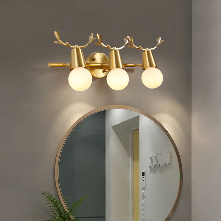 Antler Round Prism Copper 2-Light Wall Lamp