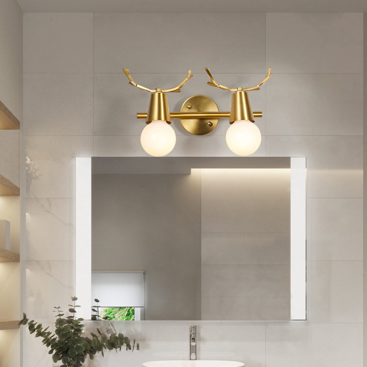 Antler Round Prism Copper 2-Light Wall Lamp