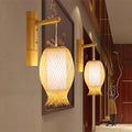 Jellyfish Oval Bamboo Hallway Wall Lamp