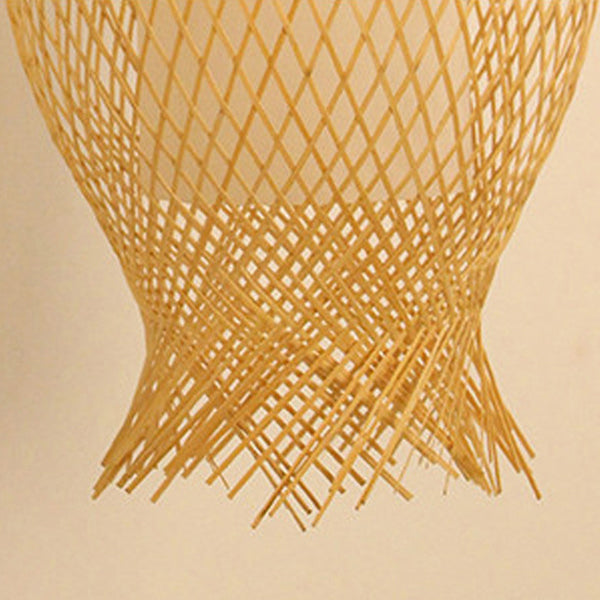 Jellyfish Oval Bamboo Hallway Wall Lamp