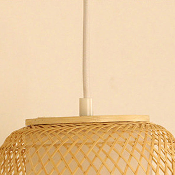 Jellyfish Oval Bamboo Hallway Wall Lamp