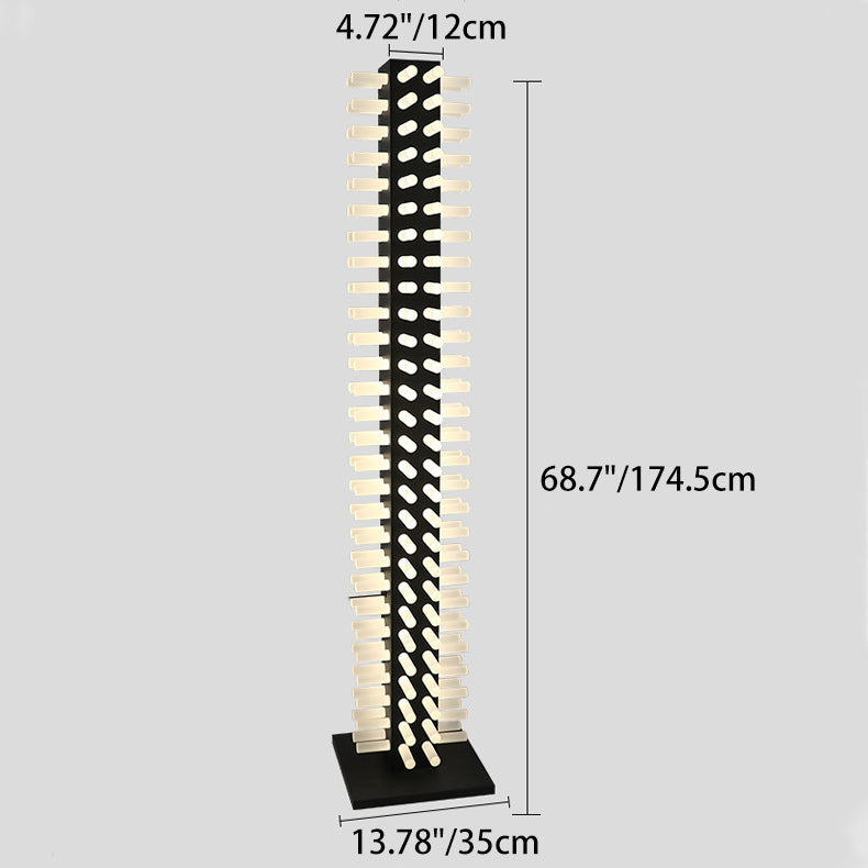 Square Iron Acrylic Living Floor Lamp