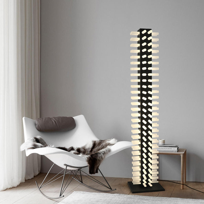 Square Iron Acrylic Living Floor Lamp