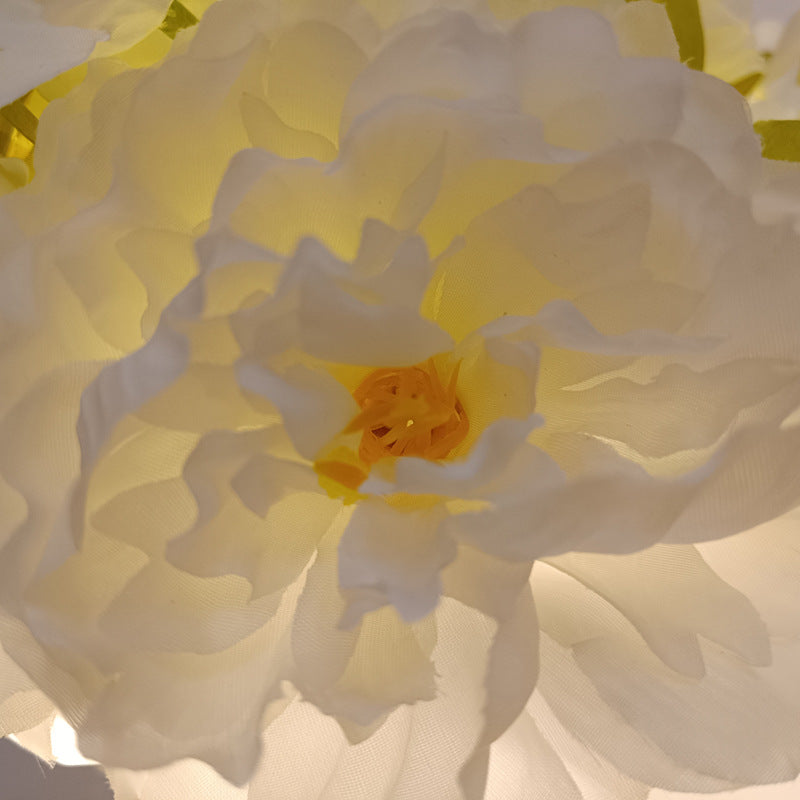 Round Metal Rose Crystal Table Lamp