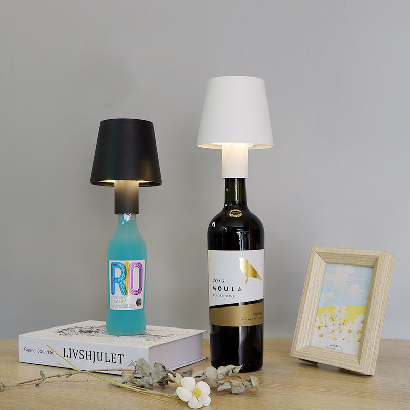 Round Cylinder ABS Aluminum Table Lamp