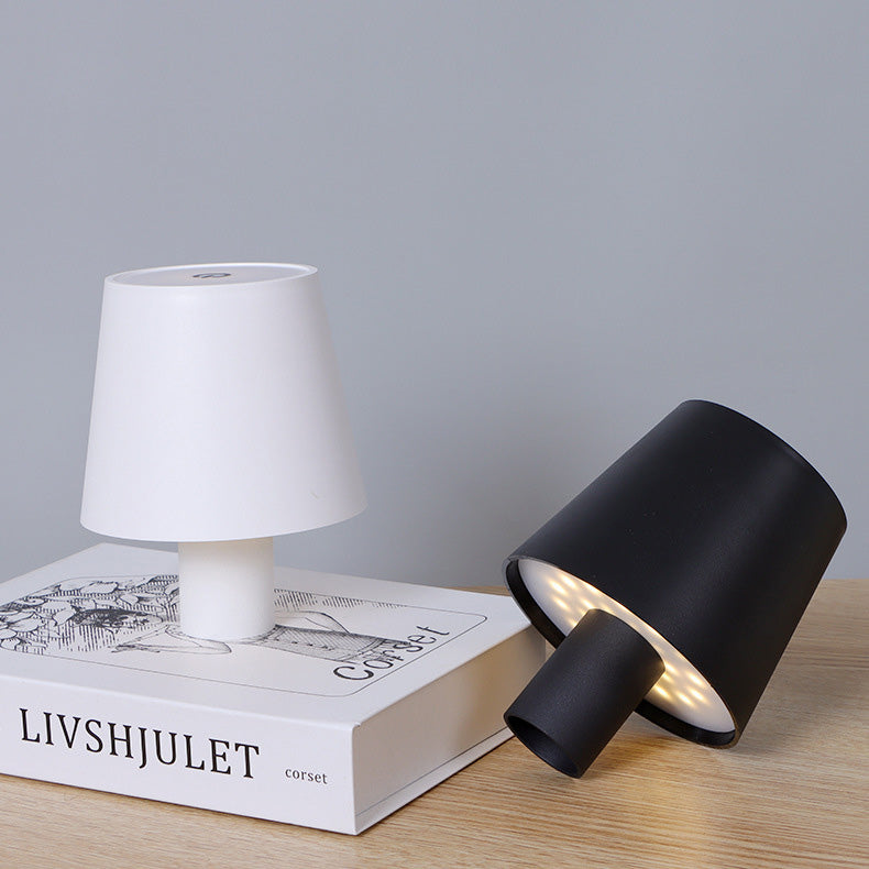 Round Cylinder ABS Aluminum Table Lamp