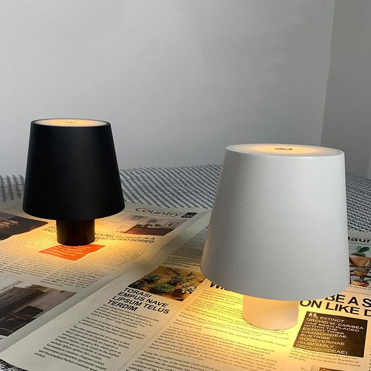 Round Cylinder ABS Aluminum Table Lamp