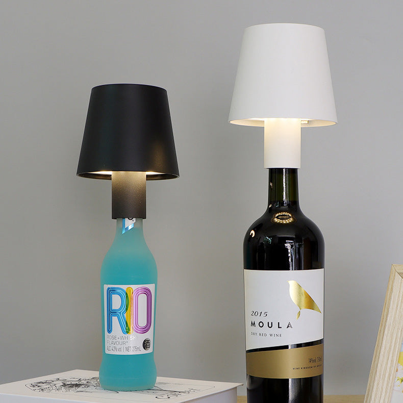 Round Cylinder ABS Aluminum Table Lamp