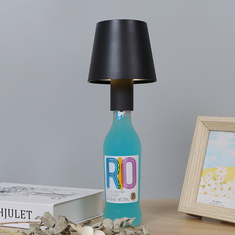 Round Cylinder ABS Aluminum Table Lamp