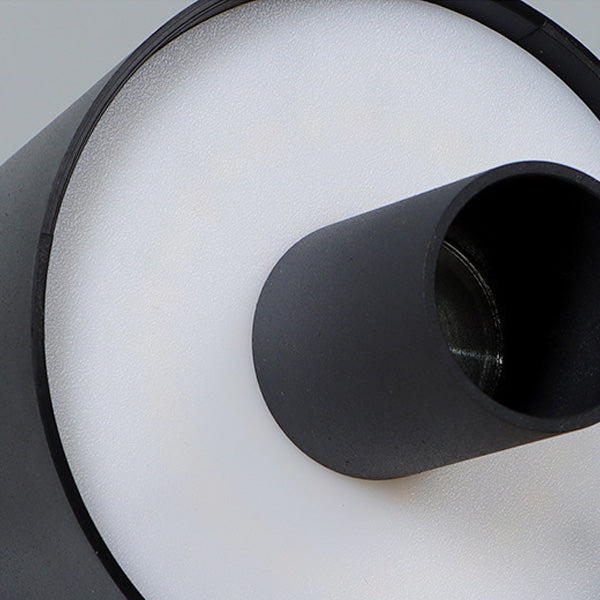 Round Cylinder ABS Aluminum Table Lamp