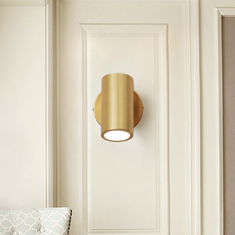 Round Cylinder Iron Bedroom Wall Lamp