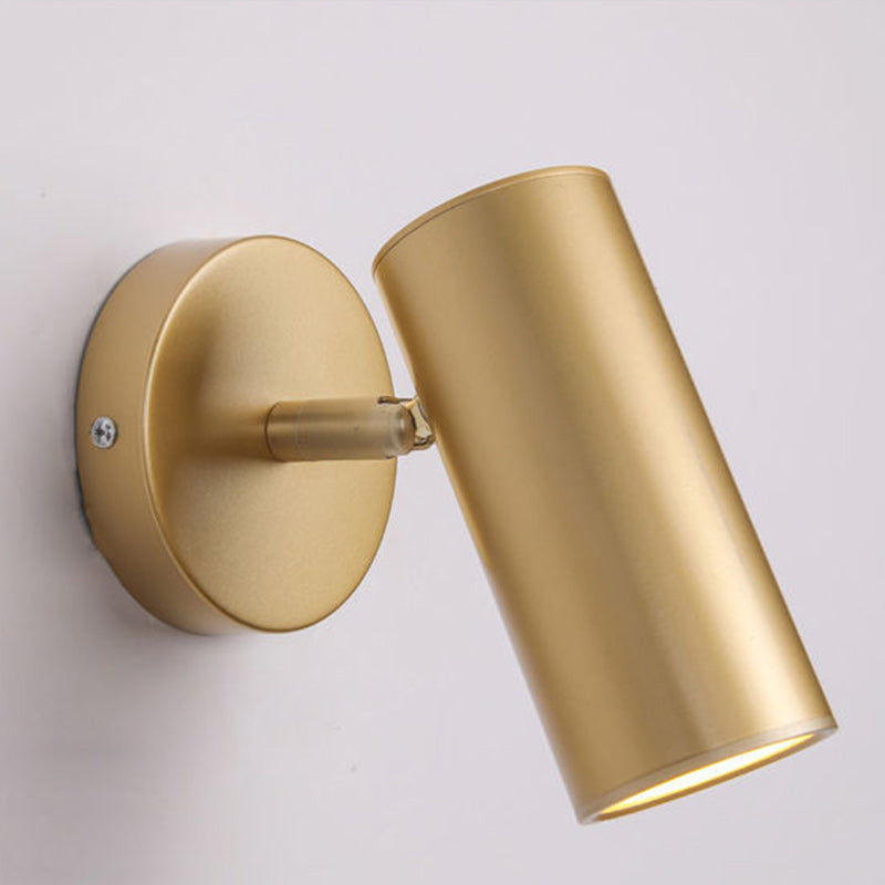 Round Cylinder Iron Bedroom Wall Lamp