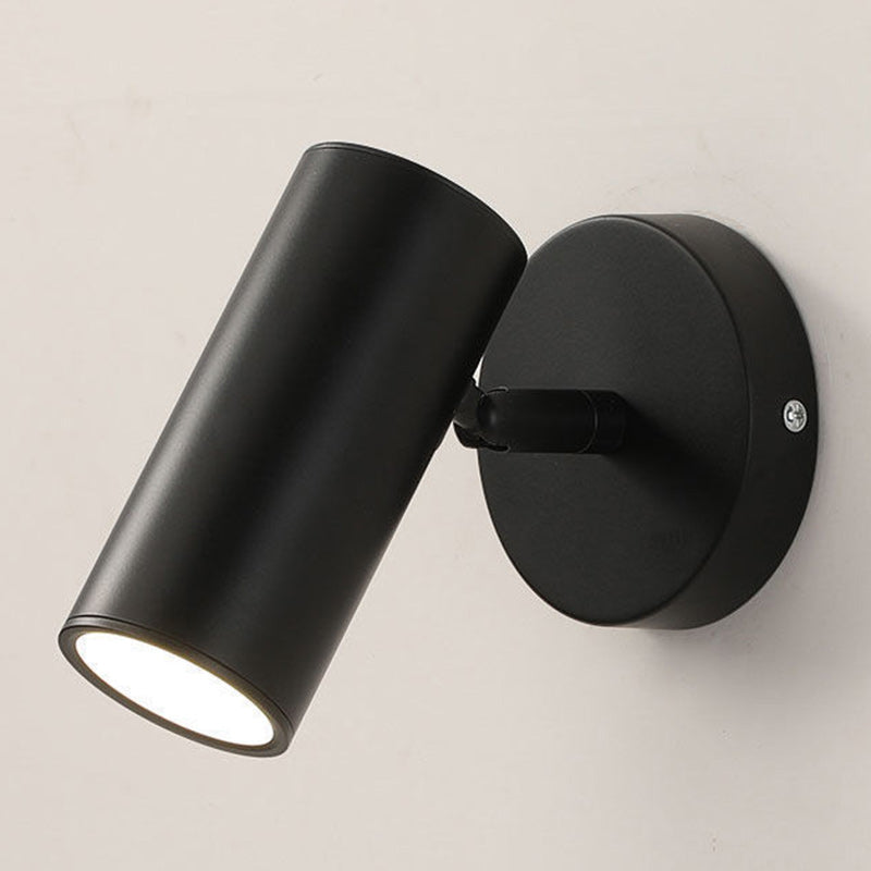 Round Cylinder Iron Bedroom Wall Lamp