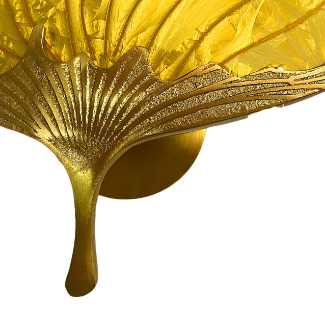 Ginkgo Leaf Copper Glaze Wall Lamp