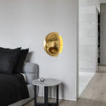 Meteorite Round Semi-Round Stainless Wall Lamp