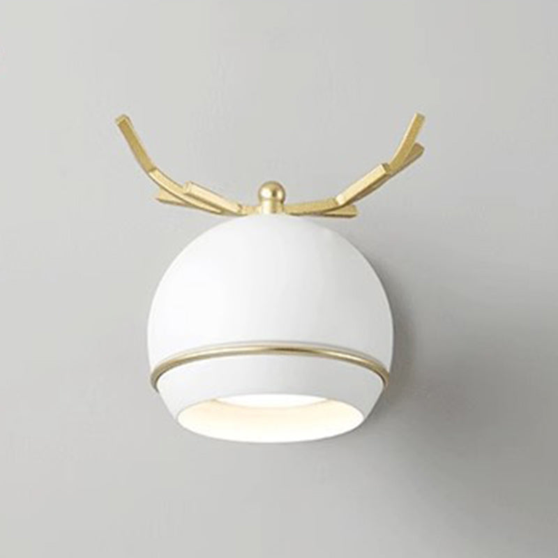 Antler Round Semi-Round Iron Wall Lamp