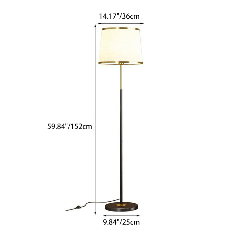 Round Cylinder Metal Iron Floor Lamp