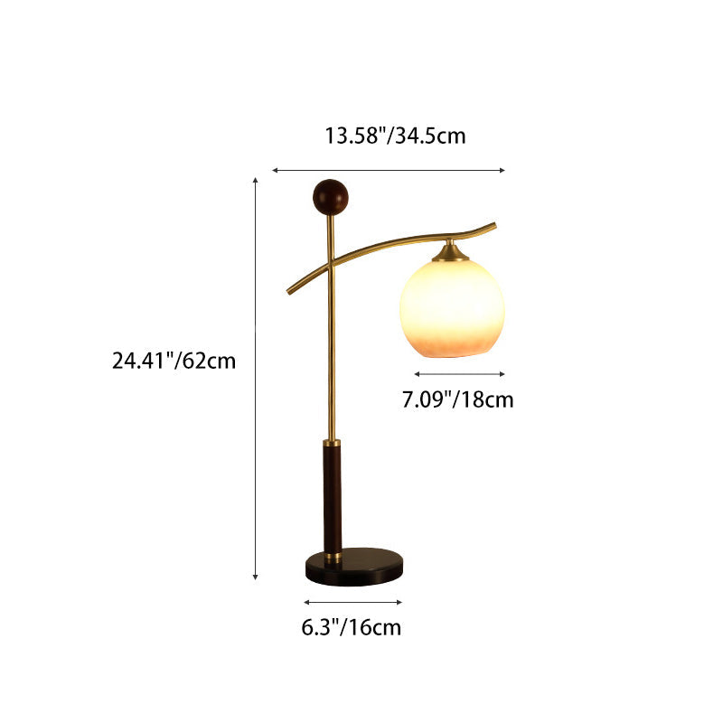 Round Pleated Cone Rubberwood Table Lamp