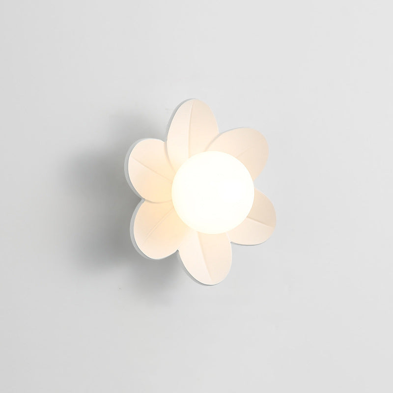 Floral Orb Resin Bedroom Wall Lamp
