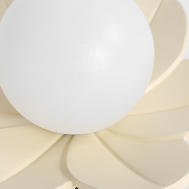 Floral Orb Resin Bedroom Wall Lamp