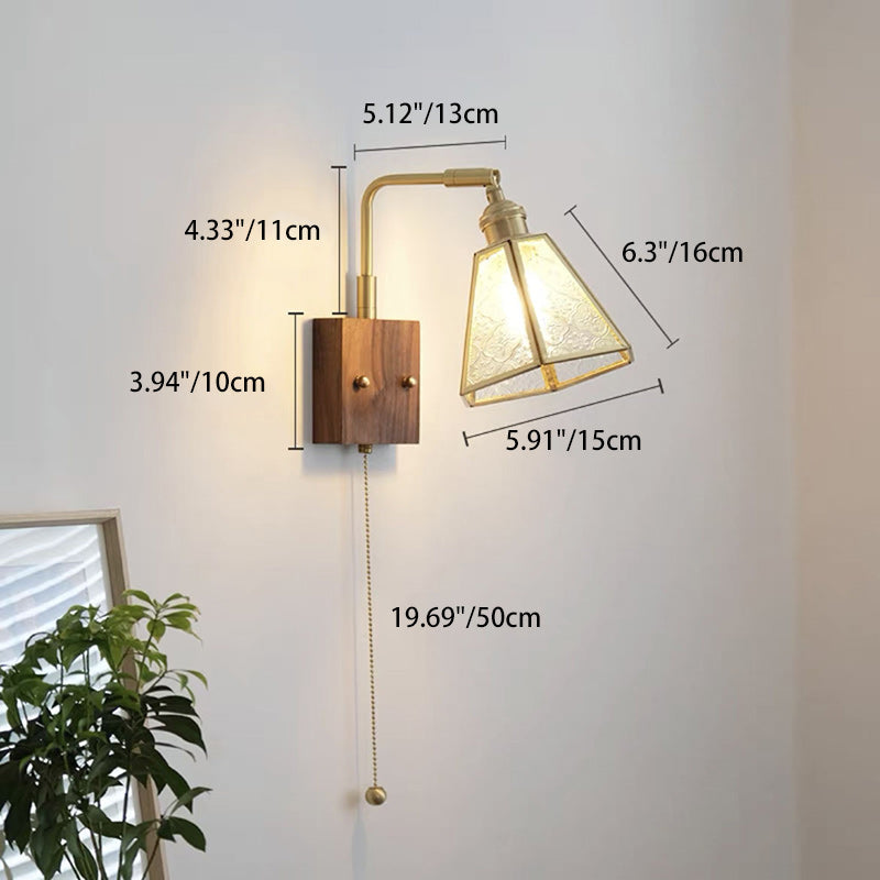 Horn Trapezoidal Prism Copper Wall Lamp