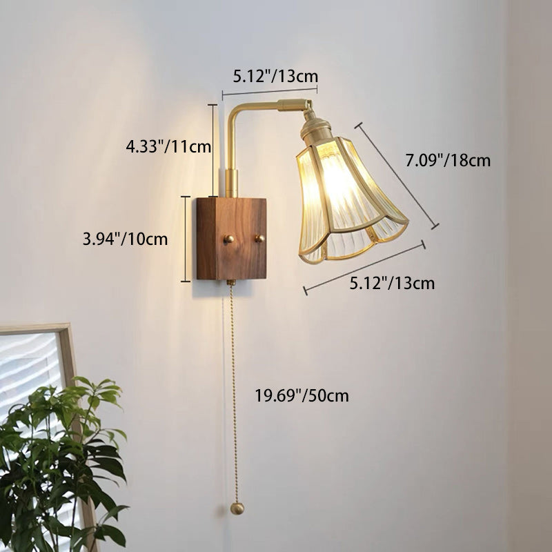 Horn Trapezoidal Prism Copper Wall Lamp