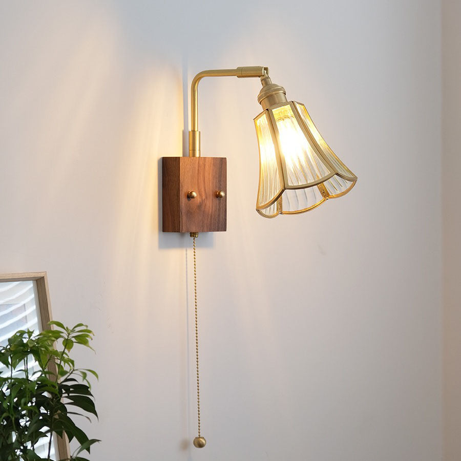 Horn Trapezoidal Prism Copper Wall Lamp