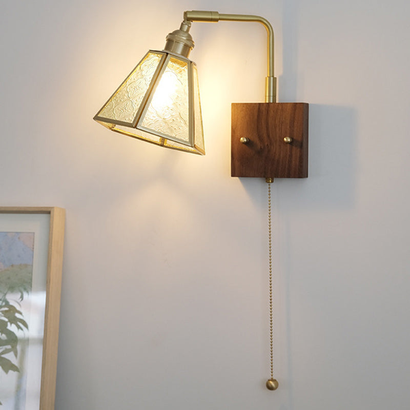 Horn Trapezoidal Prism Copper Wall Lamp