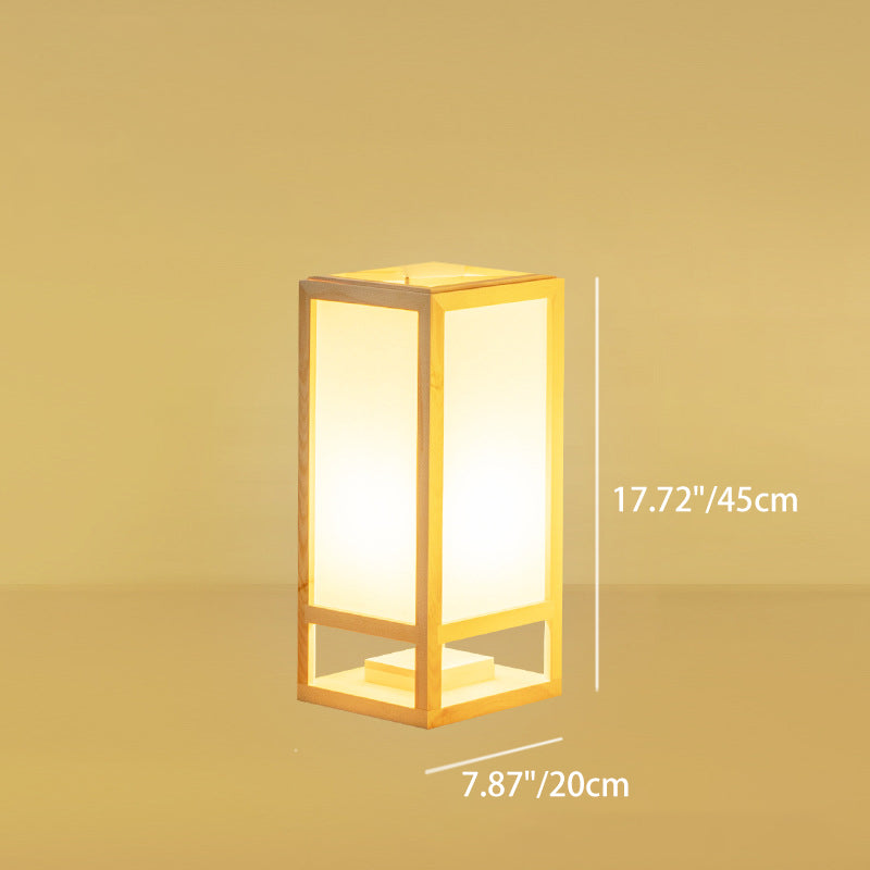 Traditional Japanese Square Rectangle Floor Lamp
