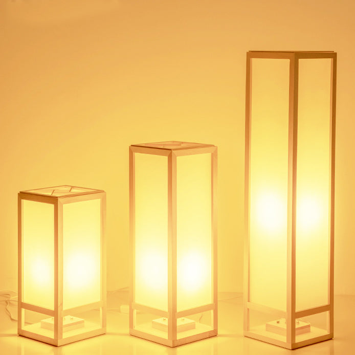 Traditional Japanese Square Rectangle Floor Lamp