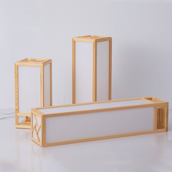 Traditional Japanese Square Rectangle Floor Lamp