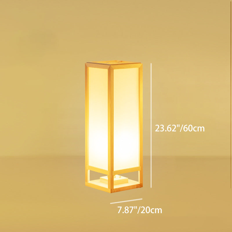 Traditional Japanese Square Rectangle Floor Lamp