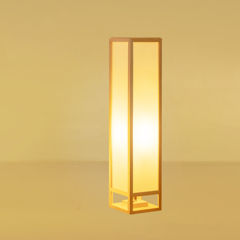 Traditional Japanese Square Rectangle Floor Lamp