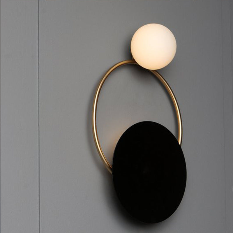 Round Circle Ring Hardware 2-Light Wall Lamp