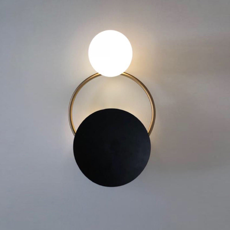 Round Circle Ring Hardware 2-Light Wall Lamp