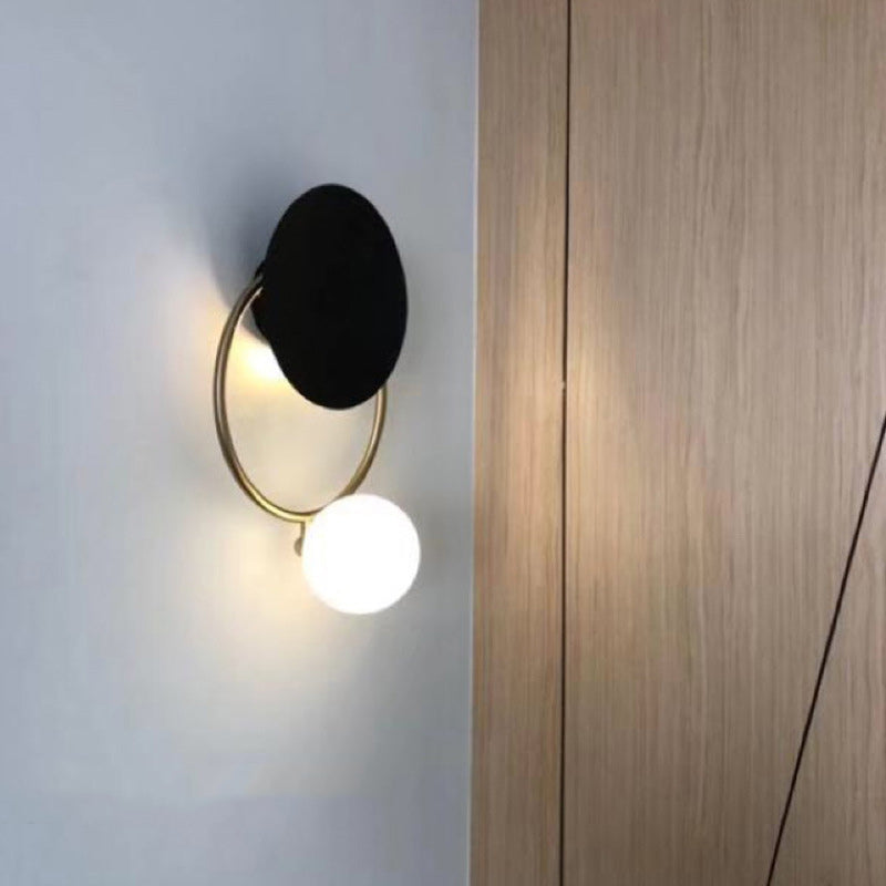 Round Circle Ring Hardware 2-Light Wall Lamp